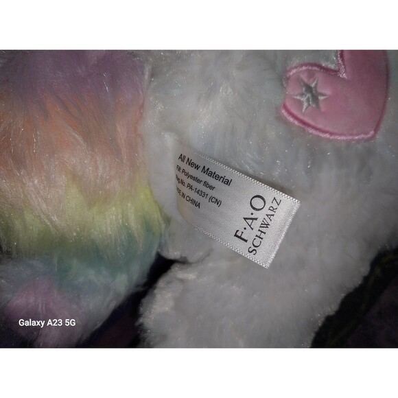 FAO Schwarz 15" Unicorn Plush Stuffed Animal With LED Lights - Picture 5 of 7